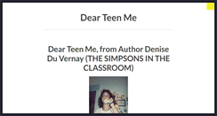 Desktop Screenshot of dearteenme.com